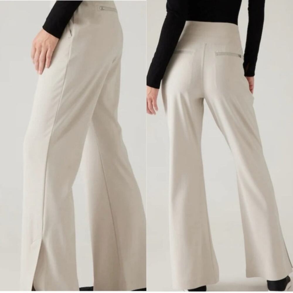 Athleta Women's Boot Cut Flare Pants in Light Beige